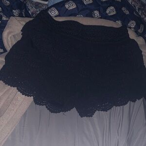 Jolt Black Lace Women Shorts